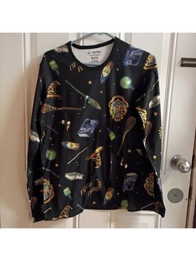 2/$10 Harry Potter Black All-Over Potions Print Crewneck Size Small